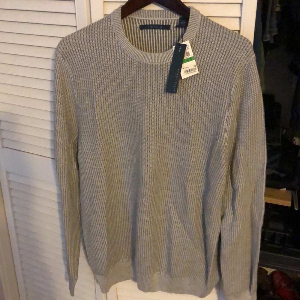 Perry Ellis Heather Grey Sweater